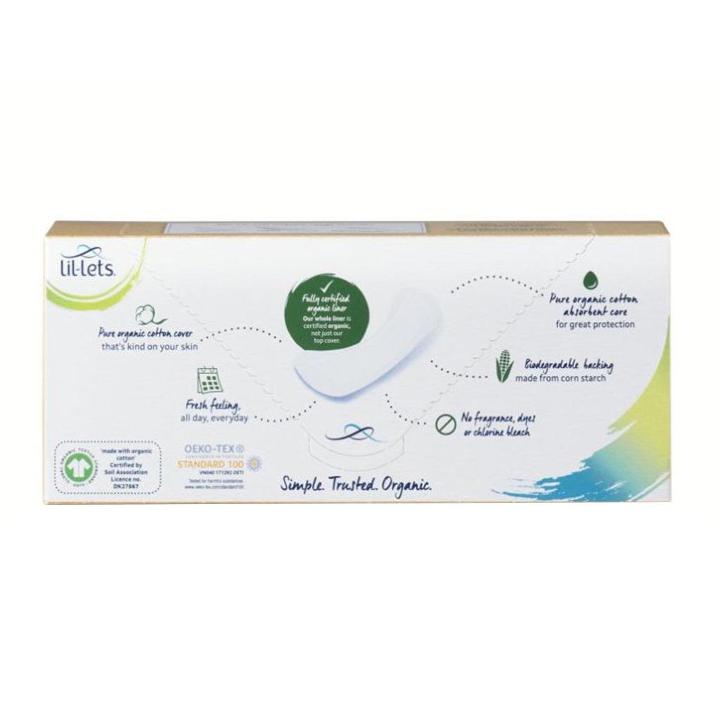 Lil-lets Organic Cotton Ultra-Thin Pantyliners Normal Pack 20's