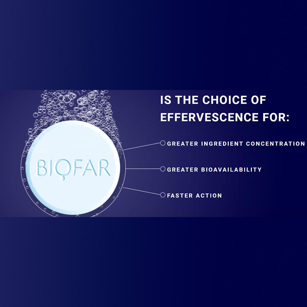 Biofar Vital ACE Selenium-Zinc Antioxidant Effervescent Tablets, Tropical Flavor, Pack of 20's