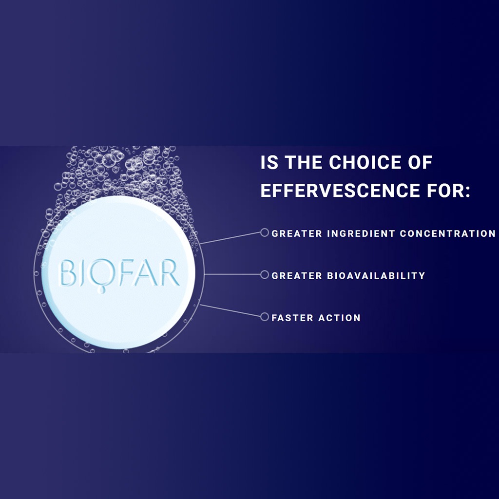 Biofar Vital Calcium Magnesium Effervescent Tablets, Citrus Flavor, Pack of 20's