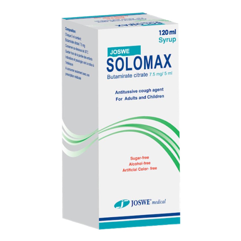 Joswe Solomax 1.5 mg/mL Sugar Free Syrup 120 mL