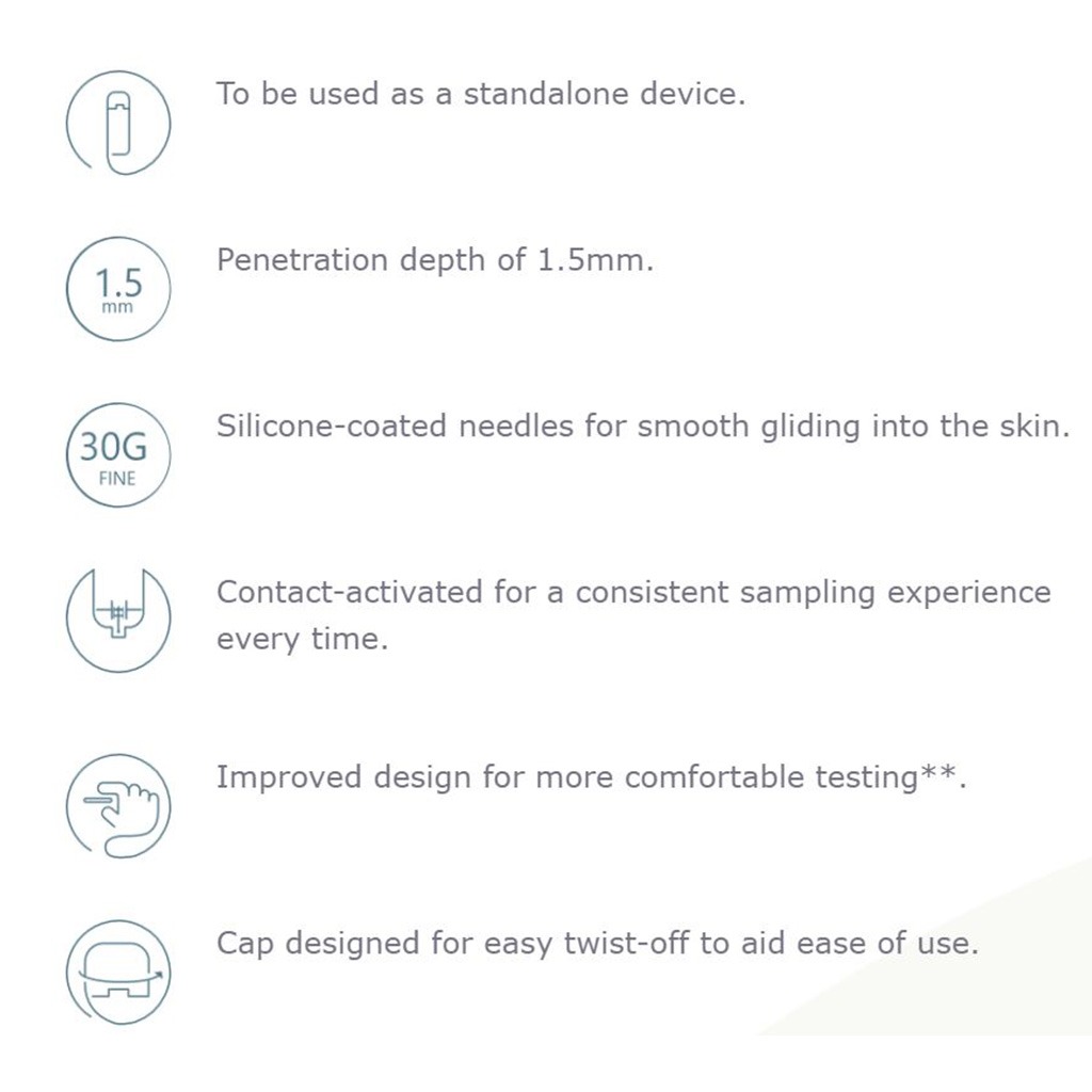 OneTouch Delica Safety 30G Blood Sugar Lancets 200's