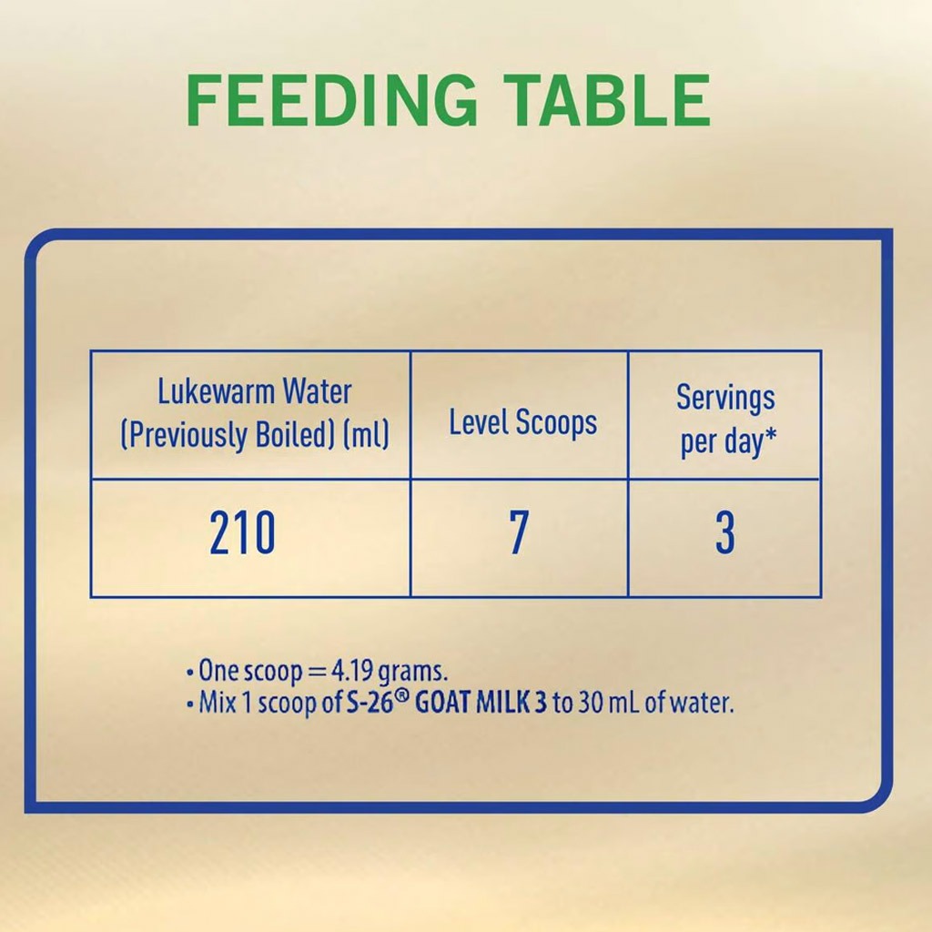 S-26 Goat Milk Stage 3 Toddlers Milk Formula For 1 To 3 Years 380g