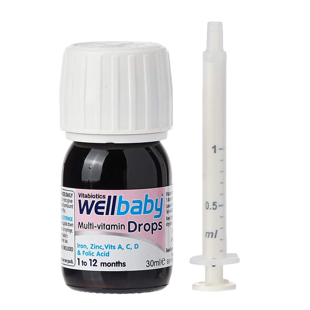 Vitabiotics WellBaby Multivitamin Drops For 1 to 12 Months Baby 30ml