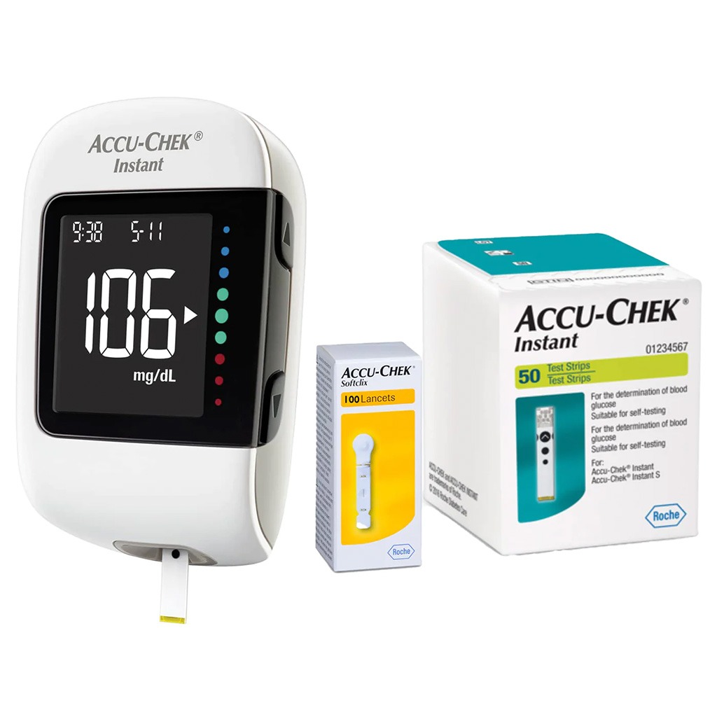 Accu-Chek® Instant Blood Sugar Monitoring System + Accu-Chek® Instant Test Strips 50's +  Accu-Chek® Softclix Lancets 100's