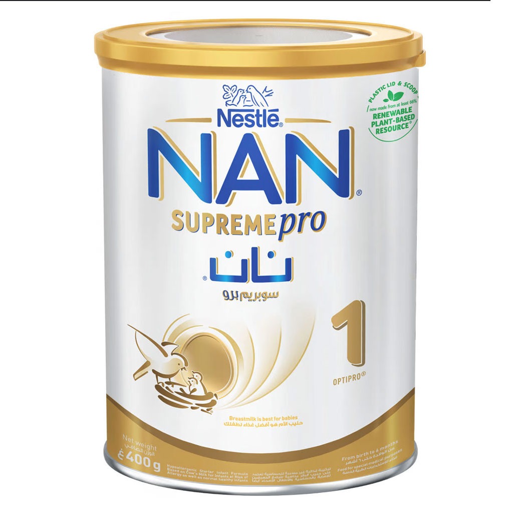 Nestle NAN Supreme Pro Stage 1 Baby Milk Formula For 0 To 6 Months 400g