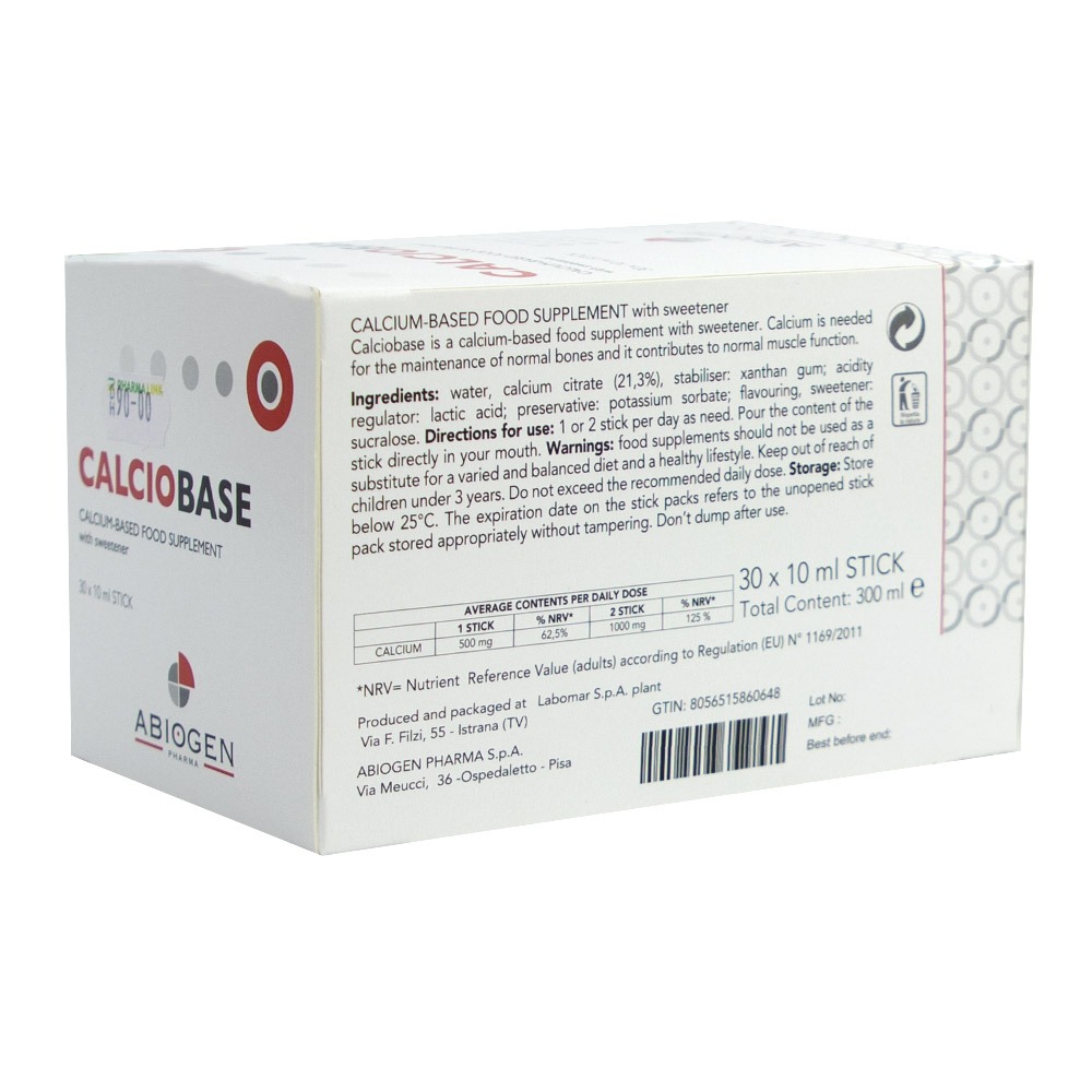 Calciobase Oral Solution Cherry 10 mL 30's