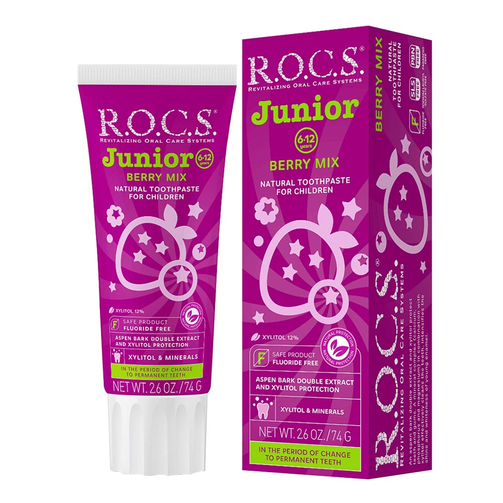 R.O.C.S. Junior 6-12 Berry Mix Toothpaste 60 mL