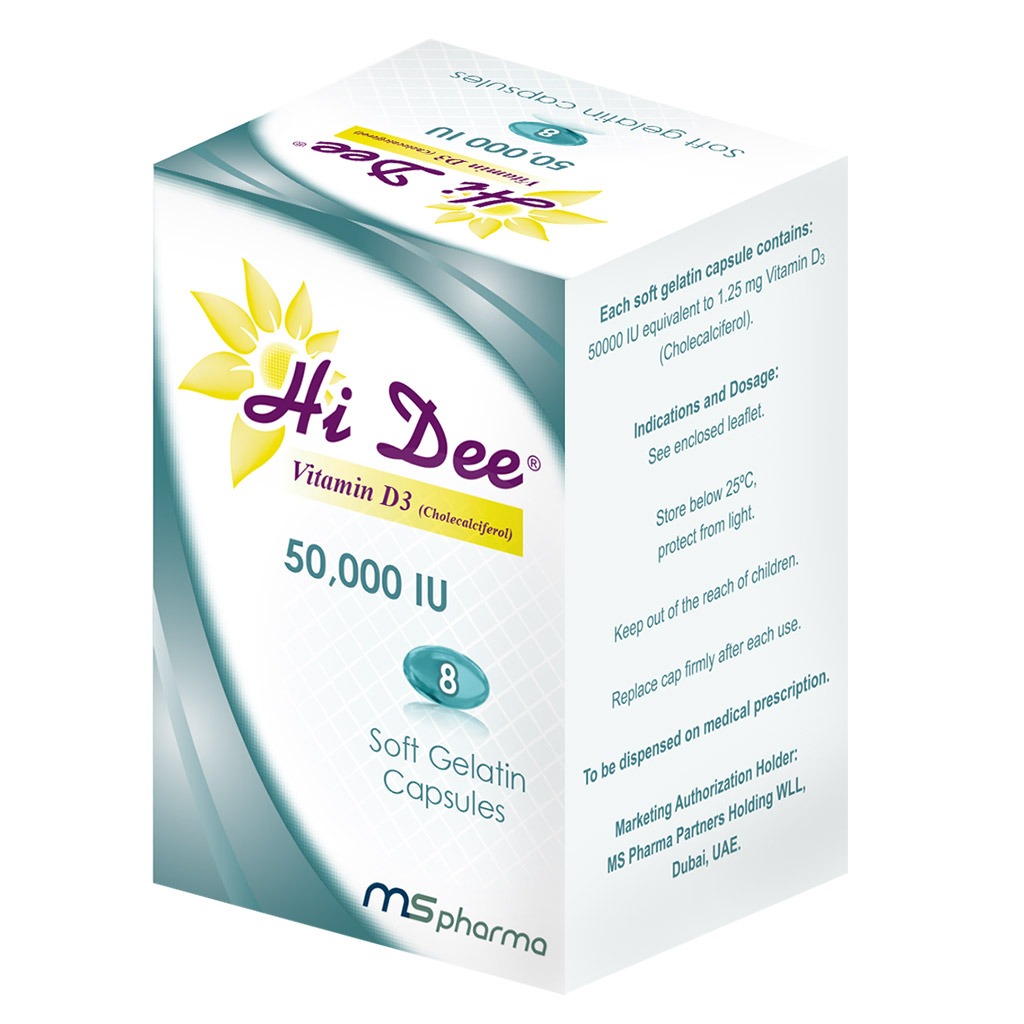 Hi Dee Vitamin D3 50000 IU Soft Gelatin Capsules 8's