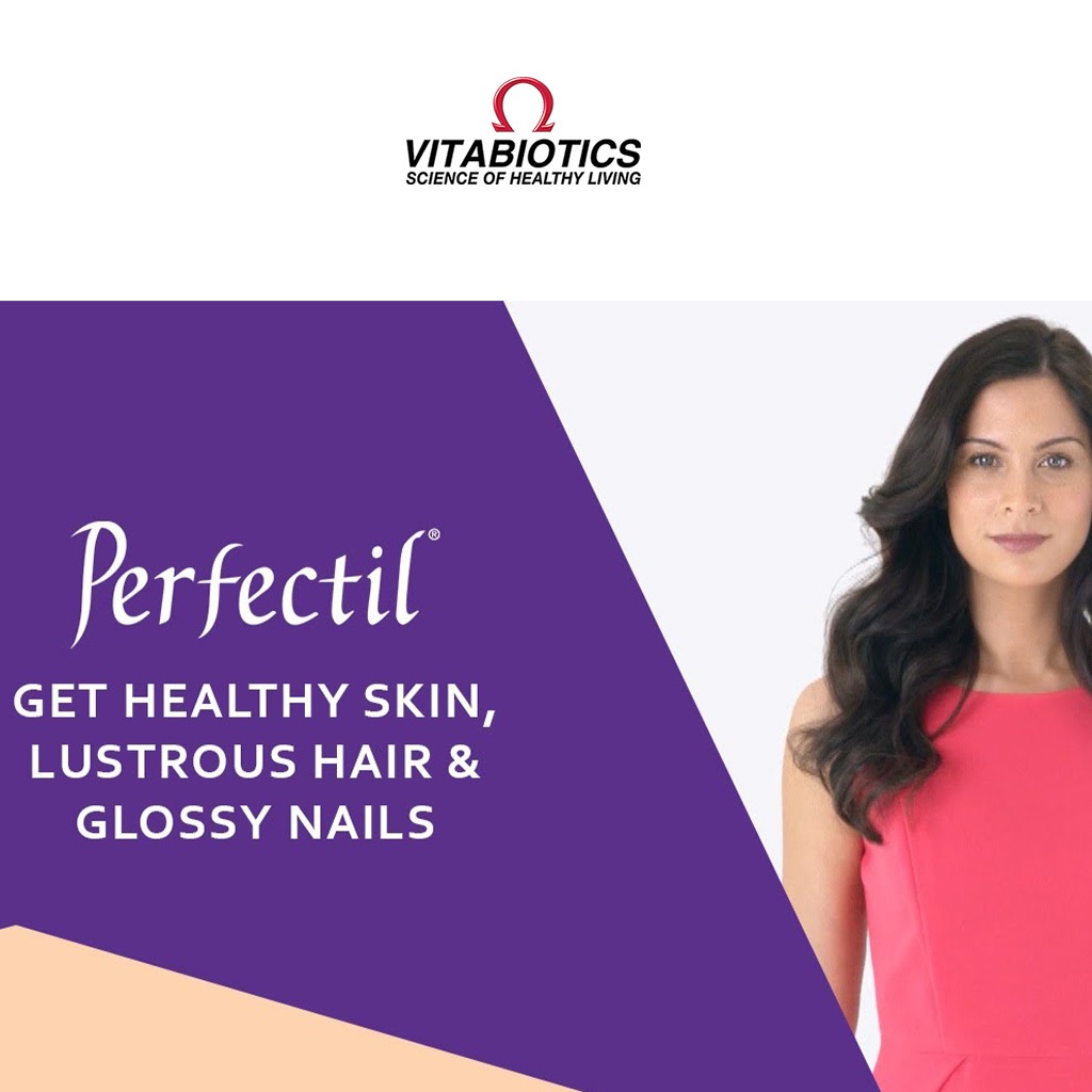 Vitabiotics Perfectil Original Triple Active Tablets With Biotin, Zinc & Selenium For Skin, Hair & Nails, Pack of 90's