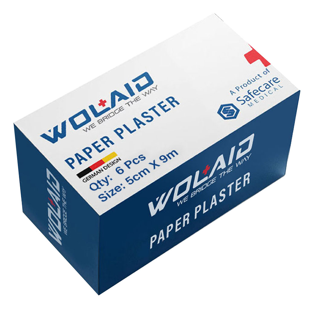 Wolaid Paper Plaster Roll For Wound Dressing 5cm*9m, Pack of 6’s