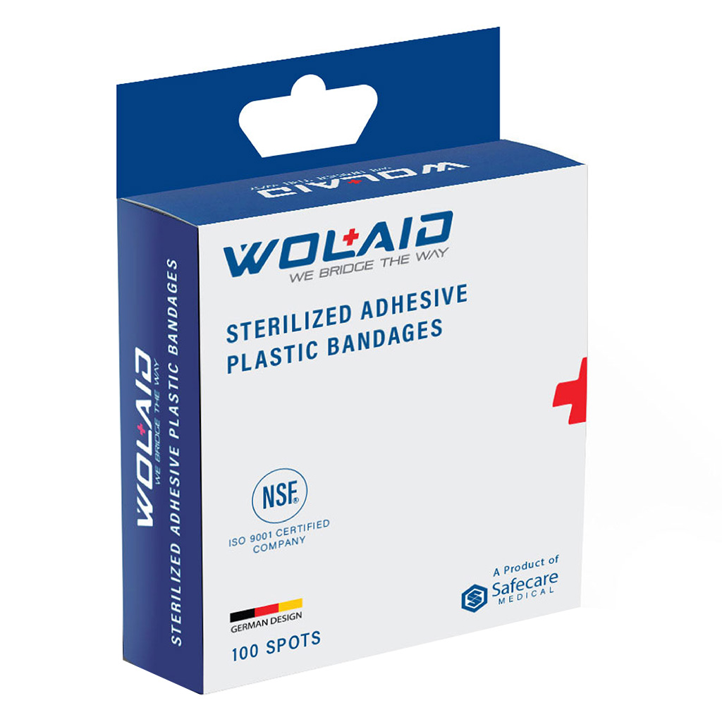 Wolaid Sterilized Adhesive Plastic Spot Bandages, Pack of 100's