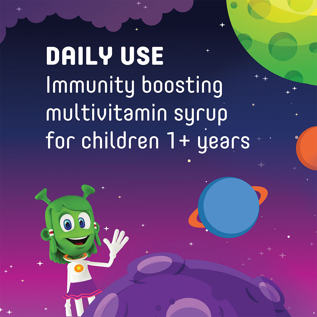 Martians Vitamins and Minerals Syrup with ImunActiv Orange 150 mL