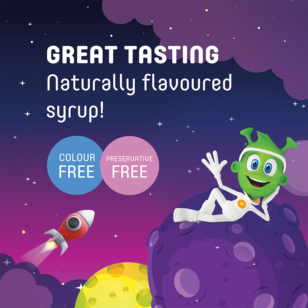 Martians Vitamins and Minerals Syrup with ImunActiv Orange 150 mL