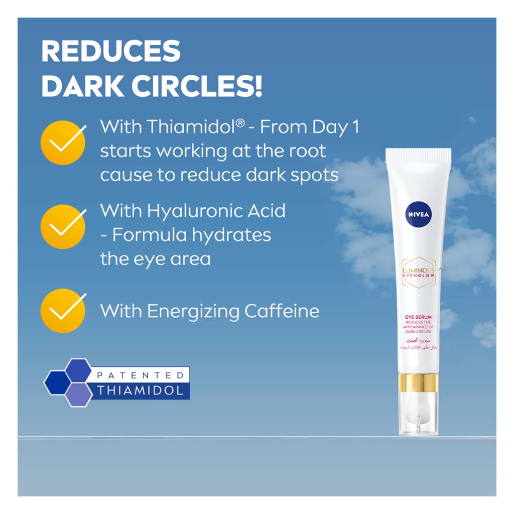 Nivea Luminous630 Even Glow Eye Serum For Dark Circles 15ml