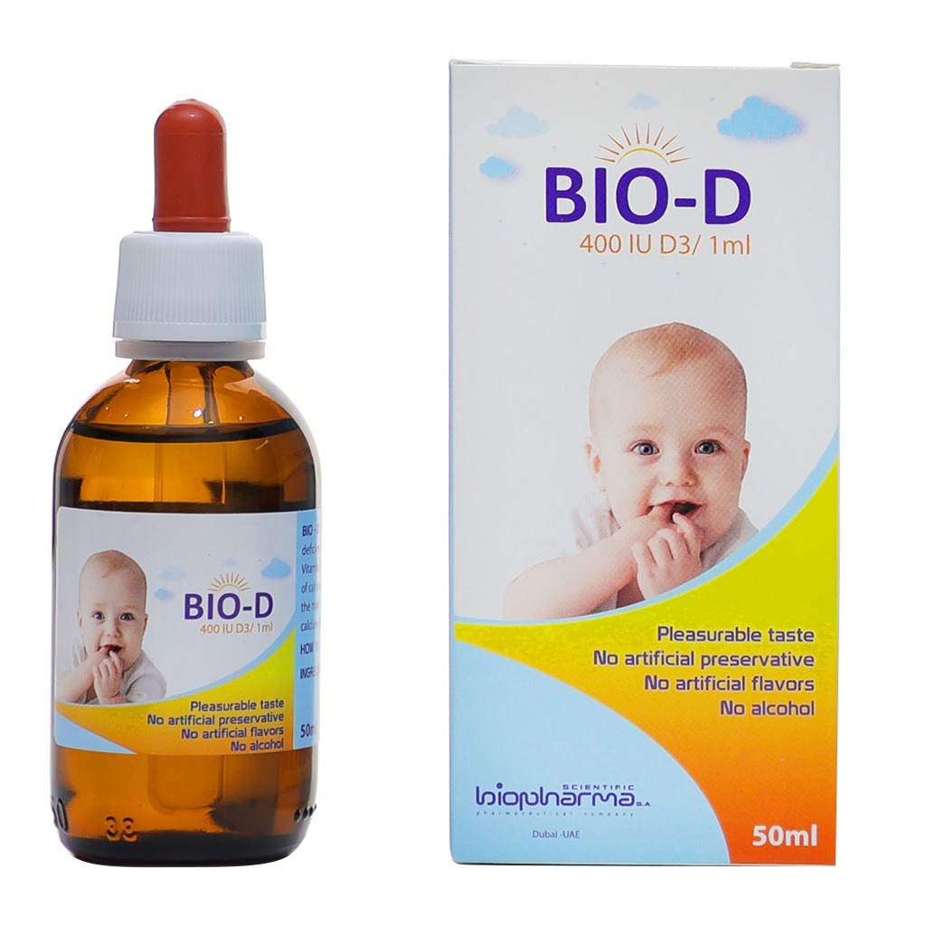 Bio-D Vitamin D3 400 IU/mL Oral Drops 50 mL