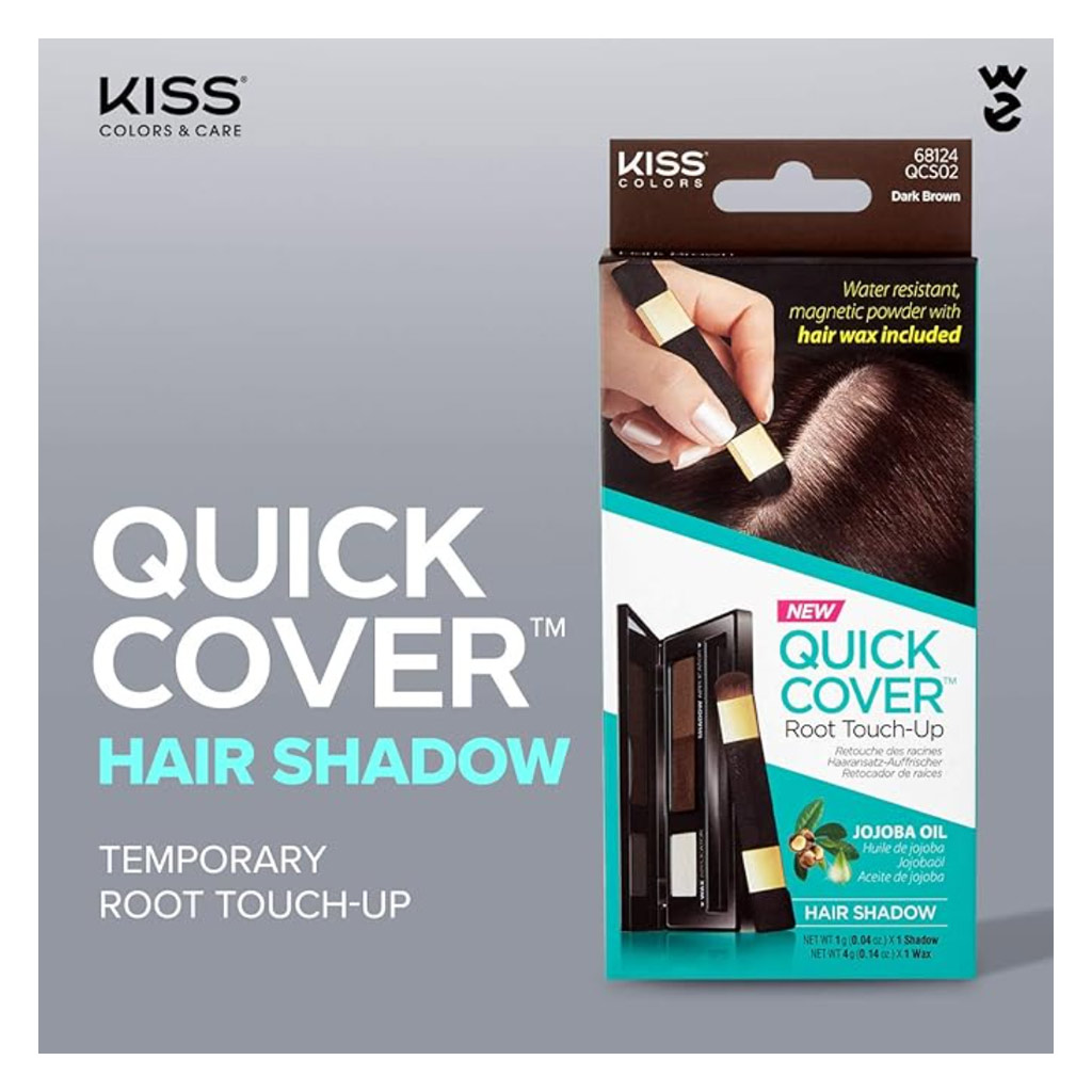 Kiss Quick Cover Root Touch Up Hair Shadow - Dark Brown QCS02