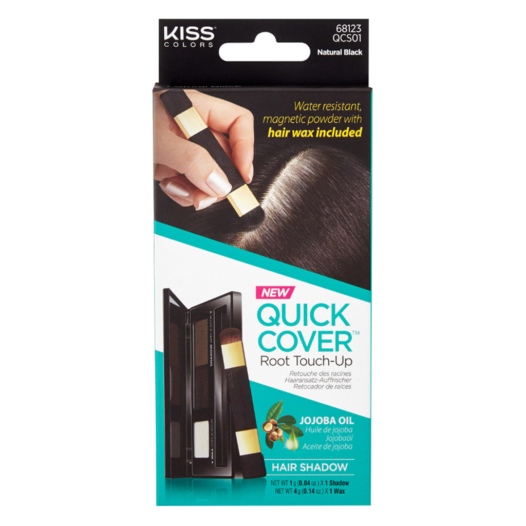 Kiss Colors Quick Cover Root Touch-Up Hair Shadow Natural Black