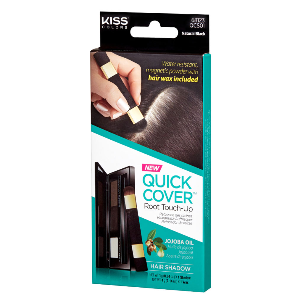 Kiss Colors Quick Cover Root Touch-Up Hair Shadow Natural Black