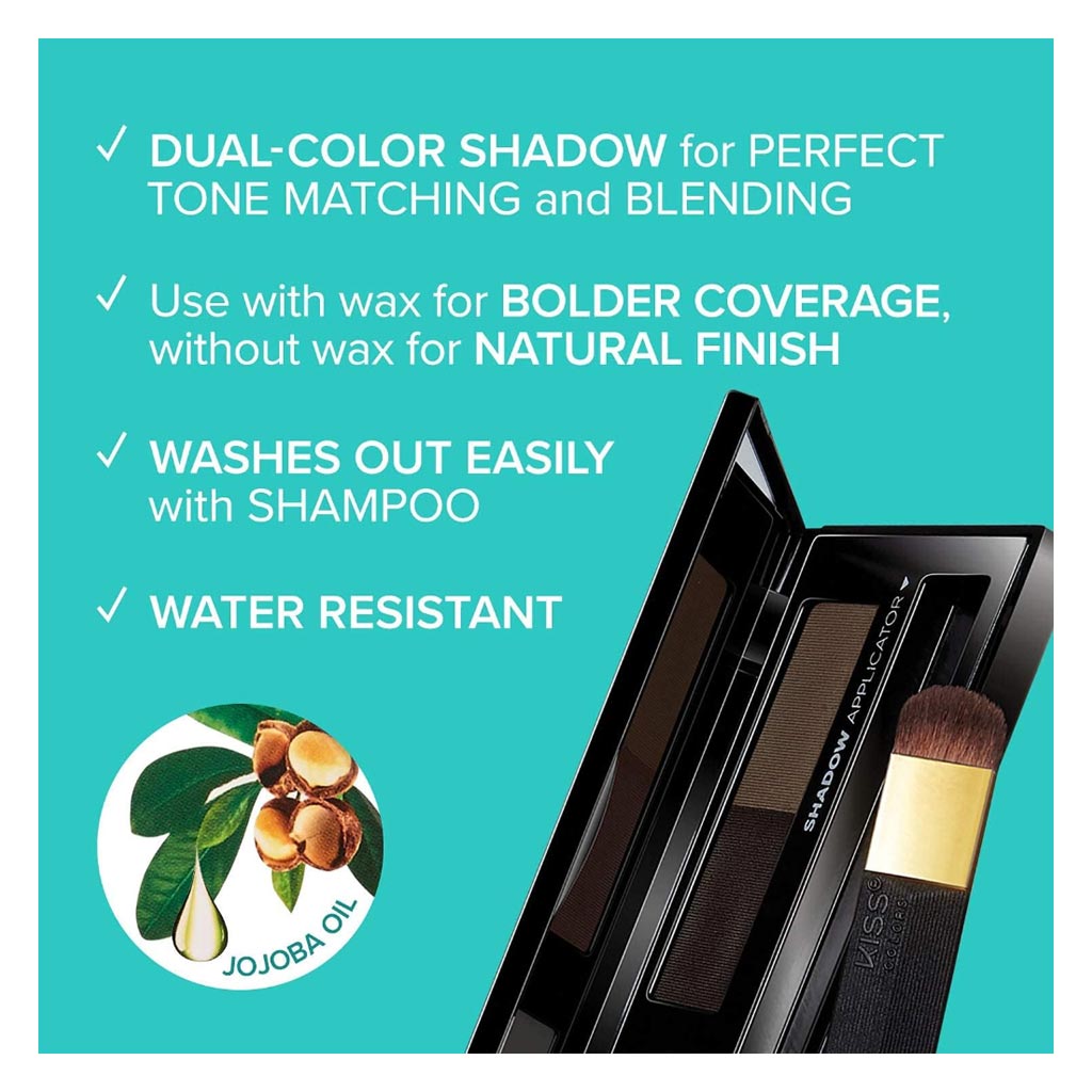 Kiss Colors Quick Cover Root Touch-Up Hair Shadow Natural Black