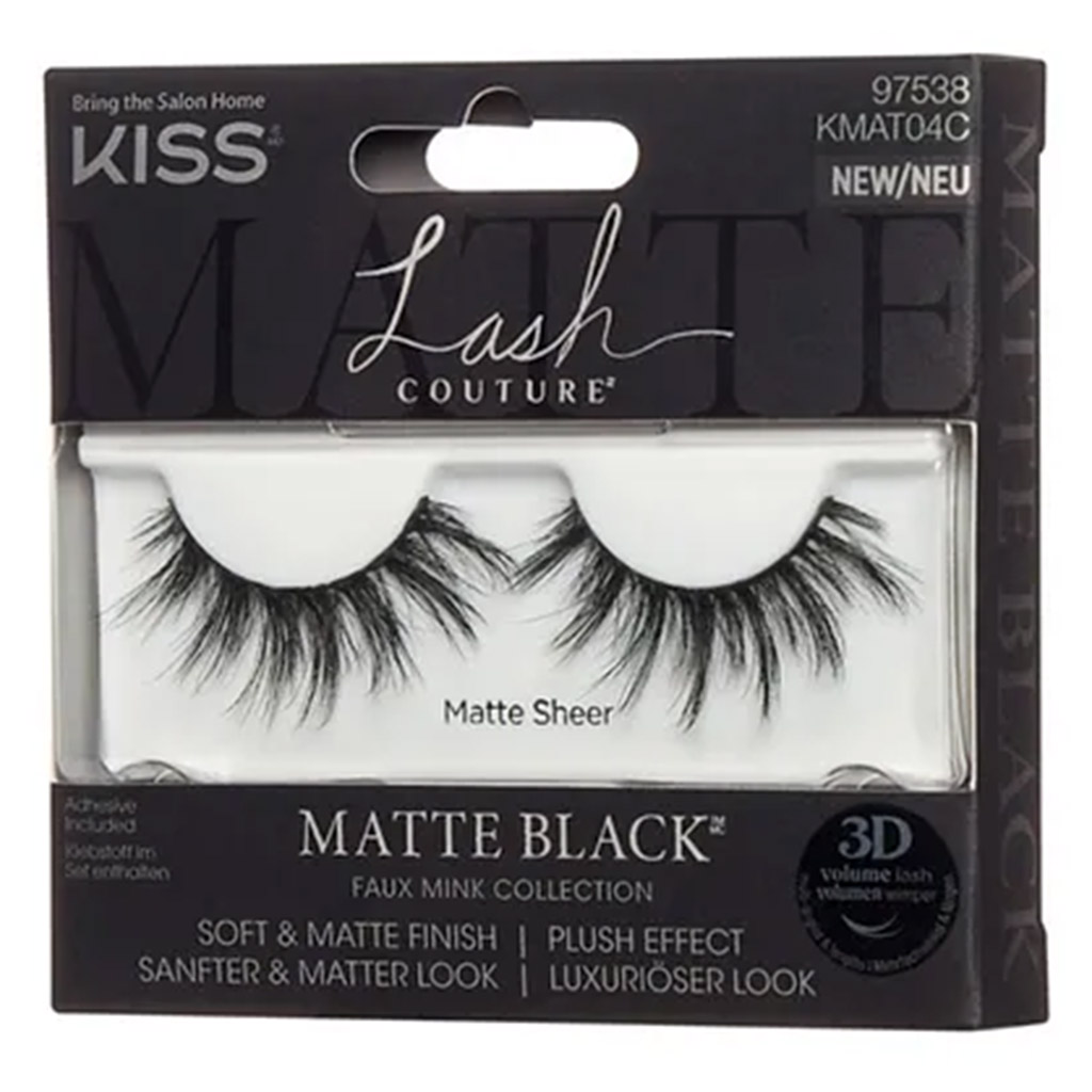 Kiss Lash Couture Faux Mink Collection Sheer Matte Black