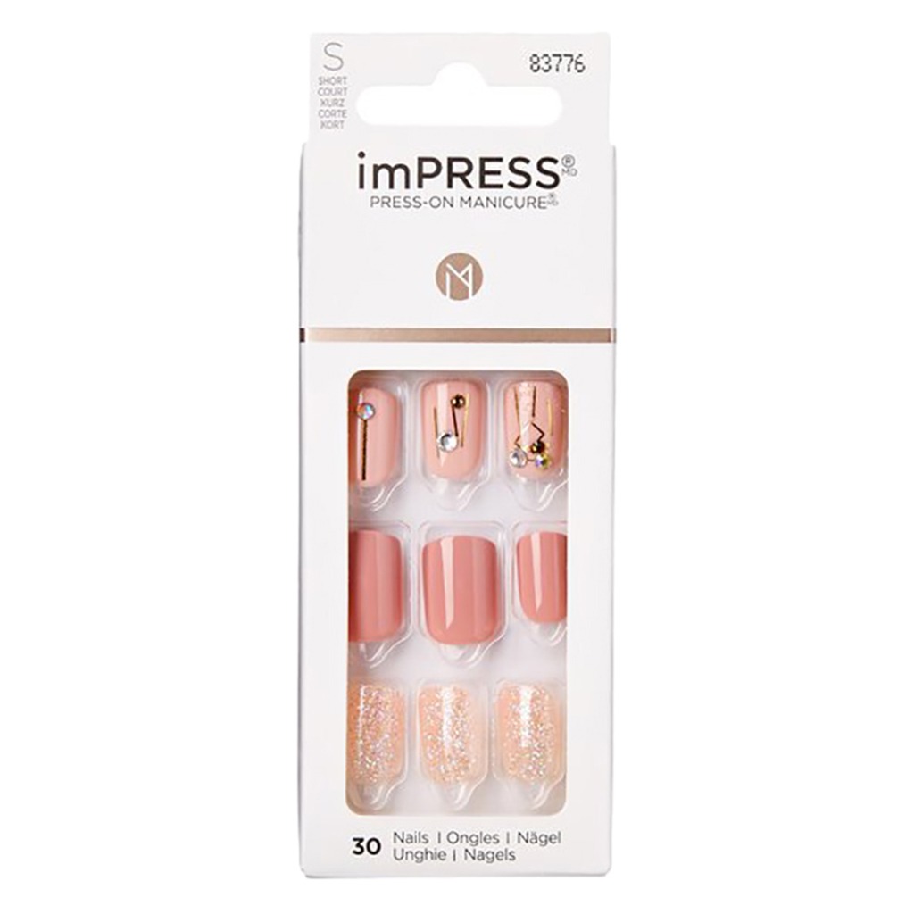 Kiss imPRESS Press On Manicure Fine Lines Short KIM015C 30's