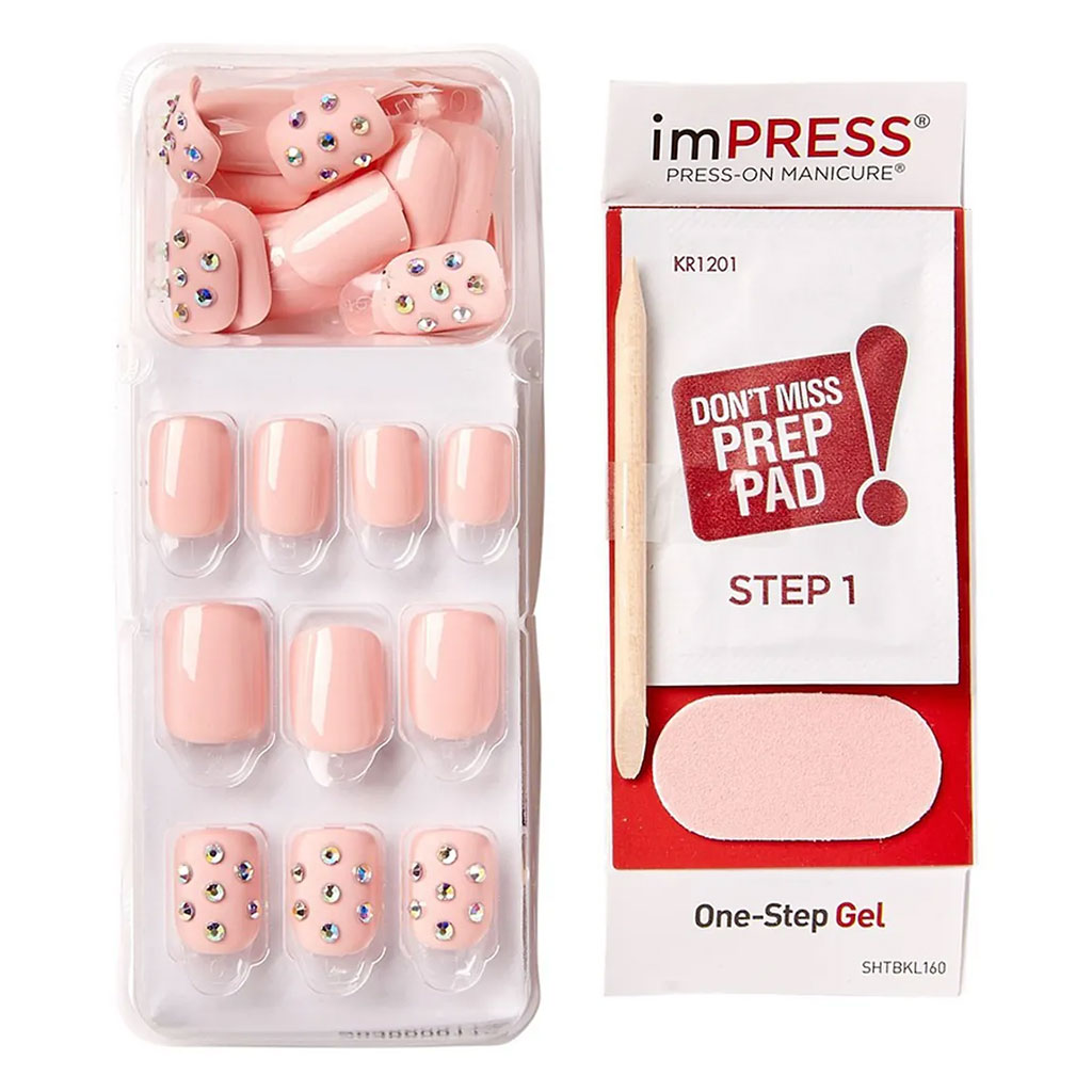 Kiss imPRESS Press On Manicure Nail Secrets Petite KIMP01C 30's