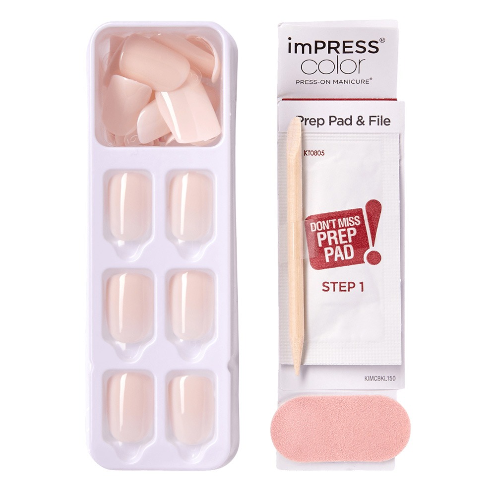 Kiss imPRESS Color Press On Manicure Point Pink 30's