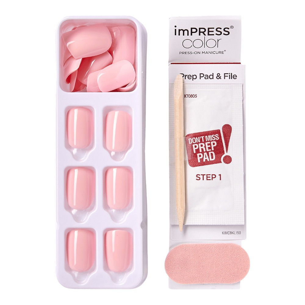 Kiss imPRESS Color Press On Manicure Pick Me Pink 30's
