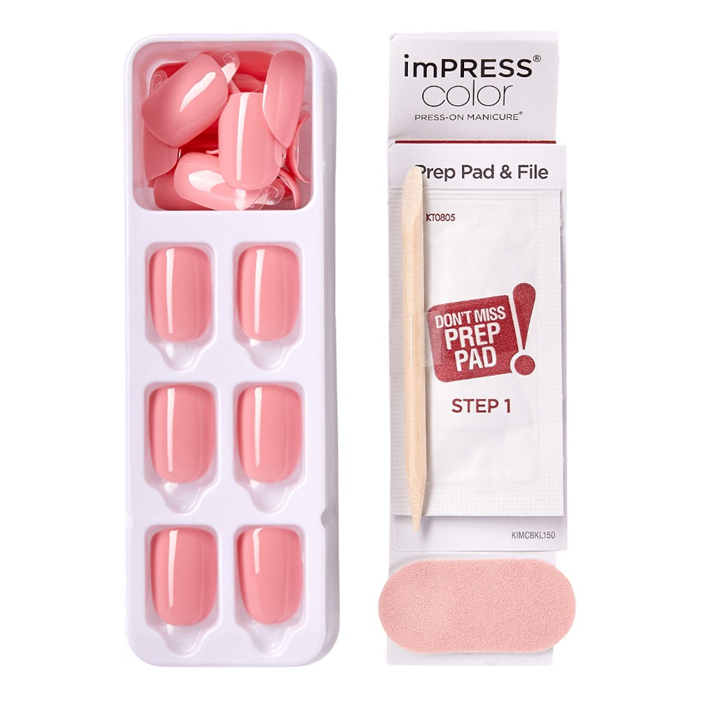 Kiss imPRESS Color Press On Manicure Pretty Pink 30's