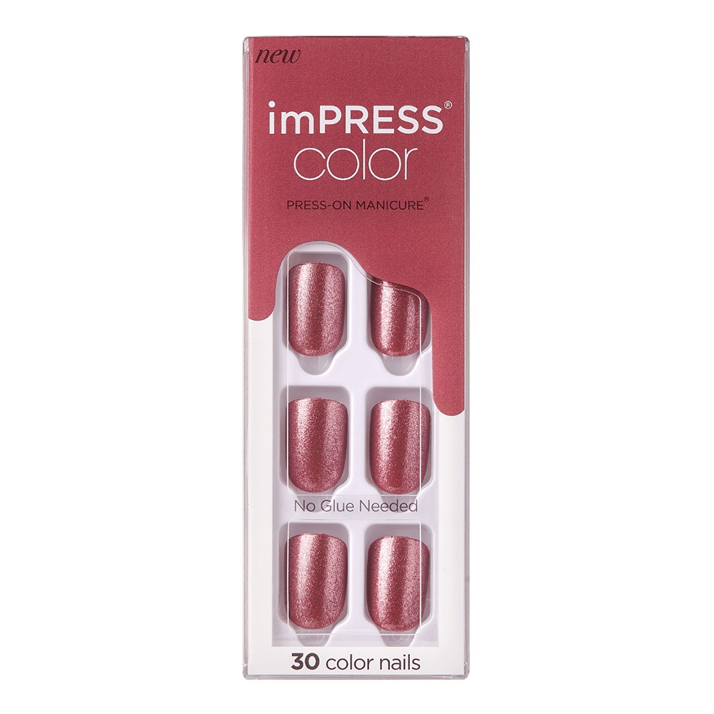Kiss imPRESS Color Press On Manicure Peanut Pink 30's