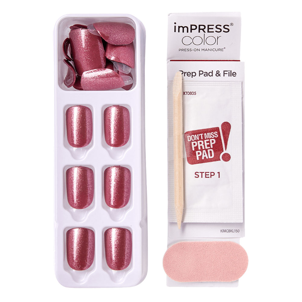 Kiss imPRESS Color Press On Manicure Peanut Pink 30's