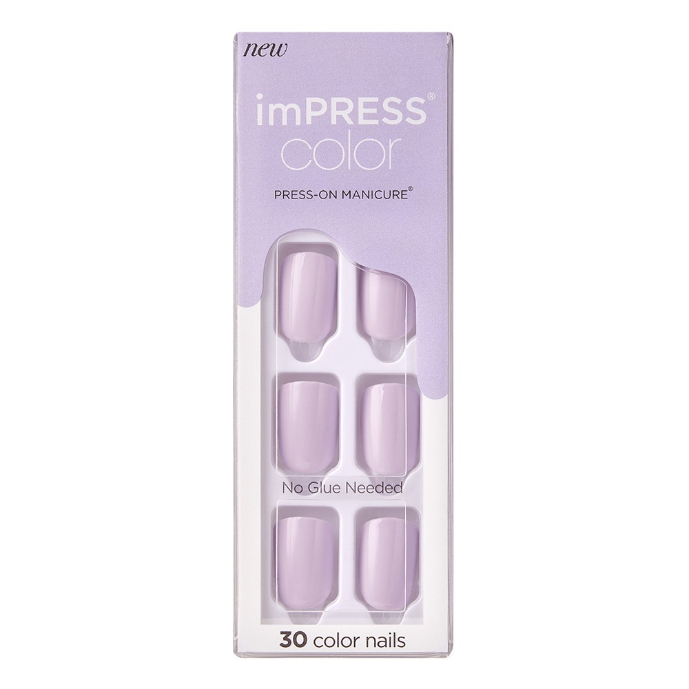 Kiss imPRESS Color Press On Manicure Picture Purplect 30's