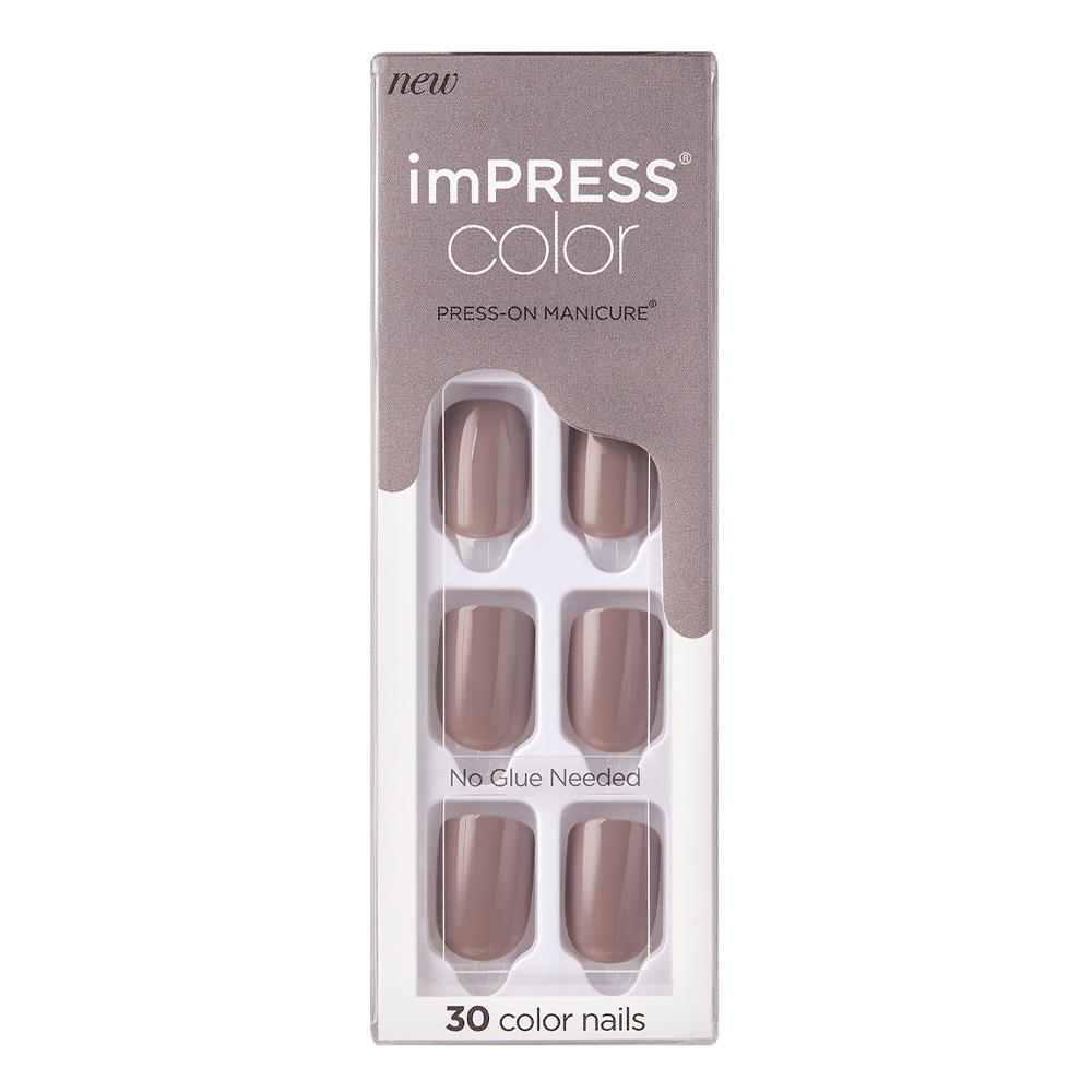 Kiss imPRESS Color Press On Manicure Taupe Prize 30's