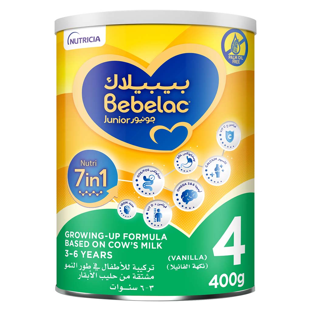 Bebelac Junior Nutri 7 In 1 Stage 4 Growing Up Children's Milk Formula For 3 To 6 Years 400g