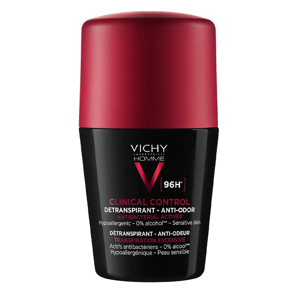 Vichy 96 Hour Clinical Control Dry Touch Anti-Odour Deodorant Roll-On For Men 50ml