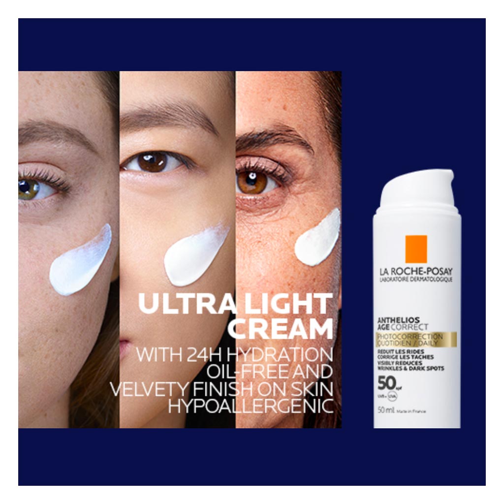 La Roche Posay Anthelios Age Correct SPF50 Anti-Ageing Invisible Sunscreen With Niacinamide 50ml