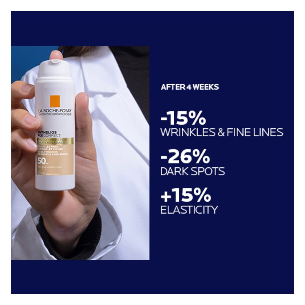 La Roche Posay Anthelios Age Correct SPF50 Anti-Ageing Invisible Sunscreen With Niacinamide 50ml