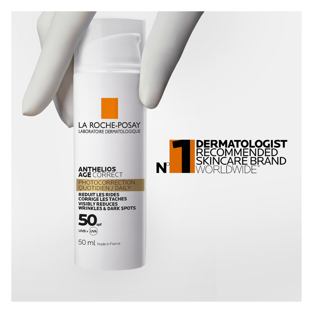 La Roche Posay Anthelios Age Correct SPF50 Anti-Ageing Invisible Sunscreen With Niacinamide 50ml