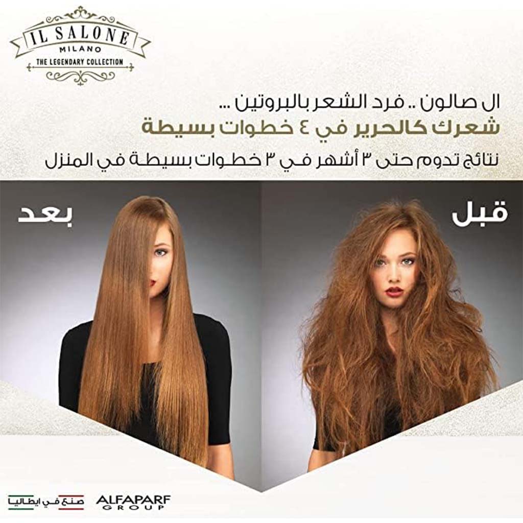 Alfaparf IL Salone Milano Semi Permanent Hair Straightening Treatment Kit With Keratin & Argan Oil Kit For Damaged Hair