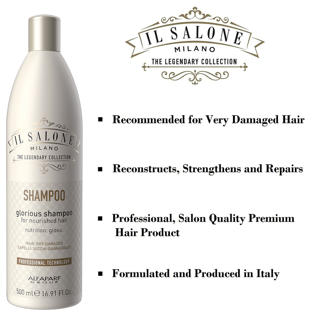 Alfaparf IL Salone Milano Glorious Protein Shampoo For Dry & Damaged Hair 500ml