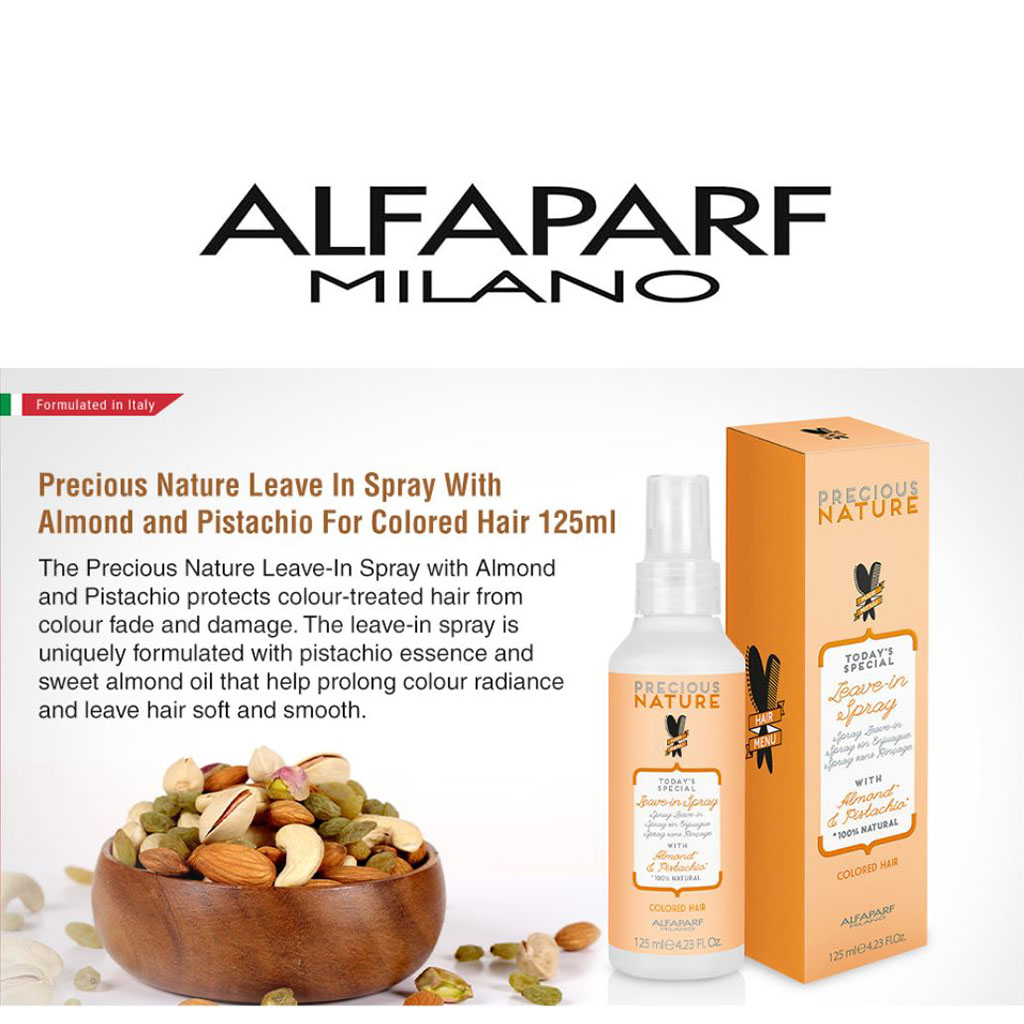 Alfaparf Milano Precious Nature Leave-In Spray For Colored Hair With Almond & Pistachio 125ml