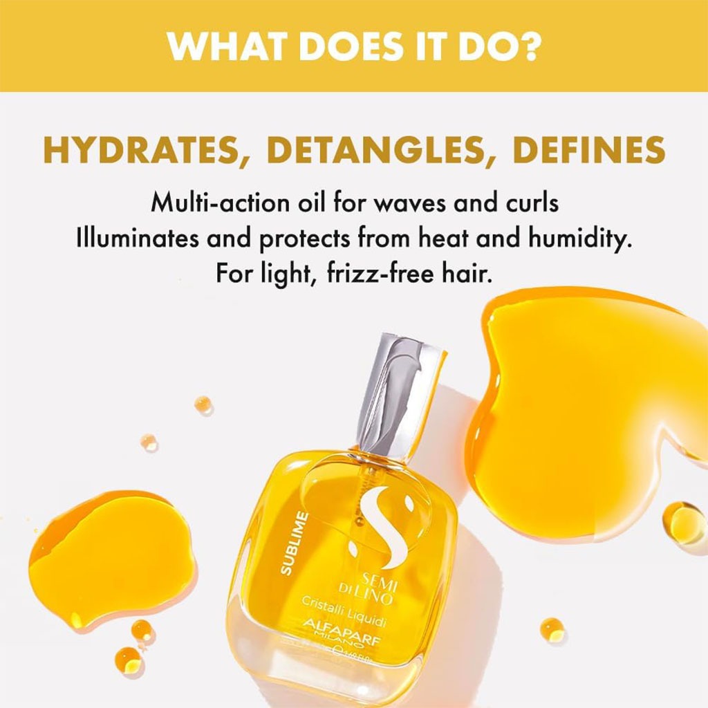 Alfaparf Milano Semi Di Lino Sublime Cristalli Liquidi Hair Serum With Thermal Protection 50ml