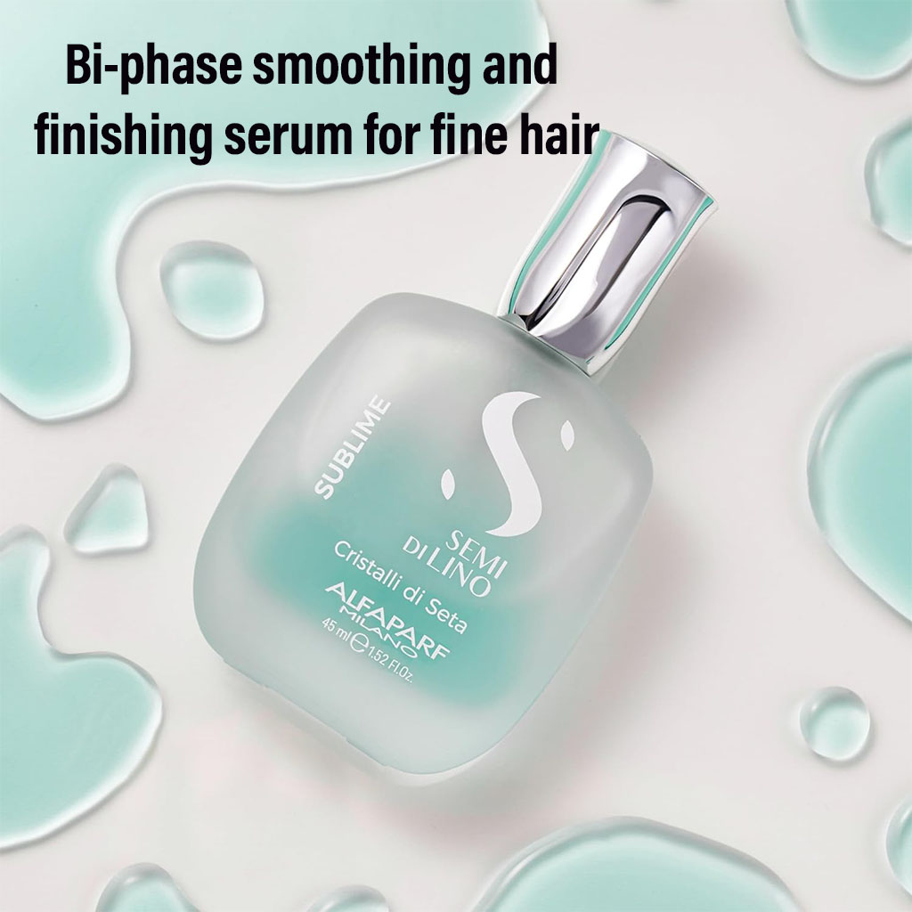 Alfaparf Milano Semi Di Lino Sublime Cristalli Di Seta Bi-Phase Smoothing Hair Serum For Fine Hair 45ml