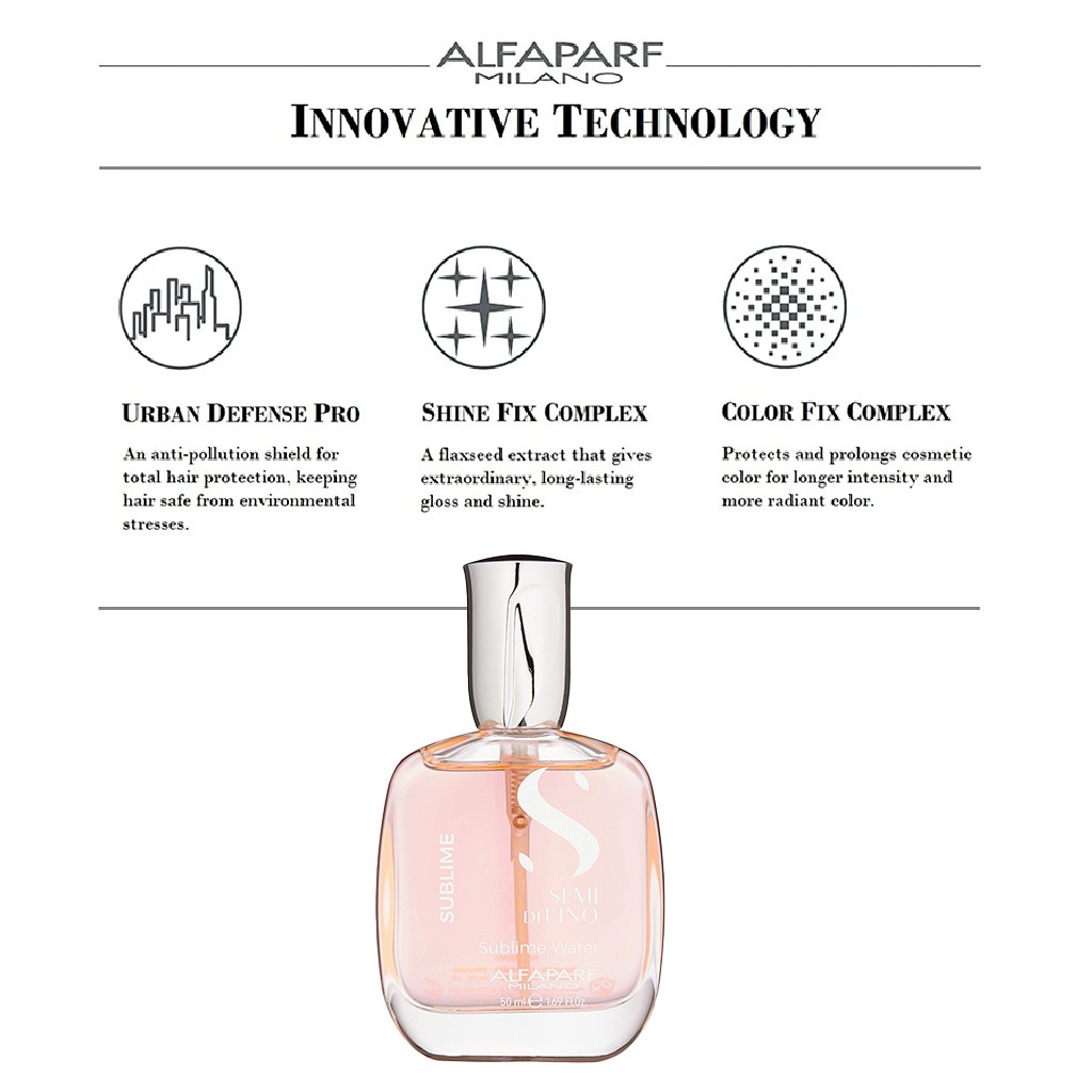 Alfaparf Milano Semi Di Lino Sublime Water Acqua Profumata, Feminine Fragrance For Hair & Body 50ml