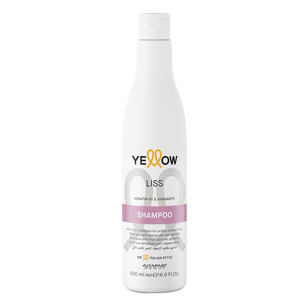 Alfaparf Yellow Liss Professional Anti-Frizz Smoothing Shampoo With Keratin HT & Amaranth For Frizz Hair 500ml