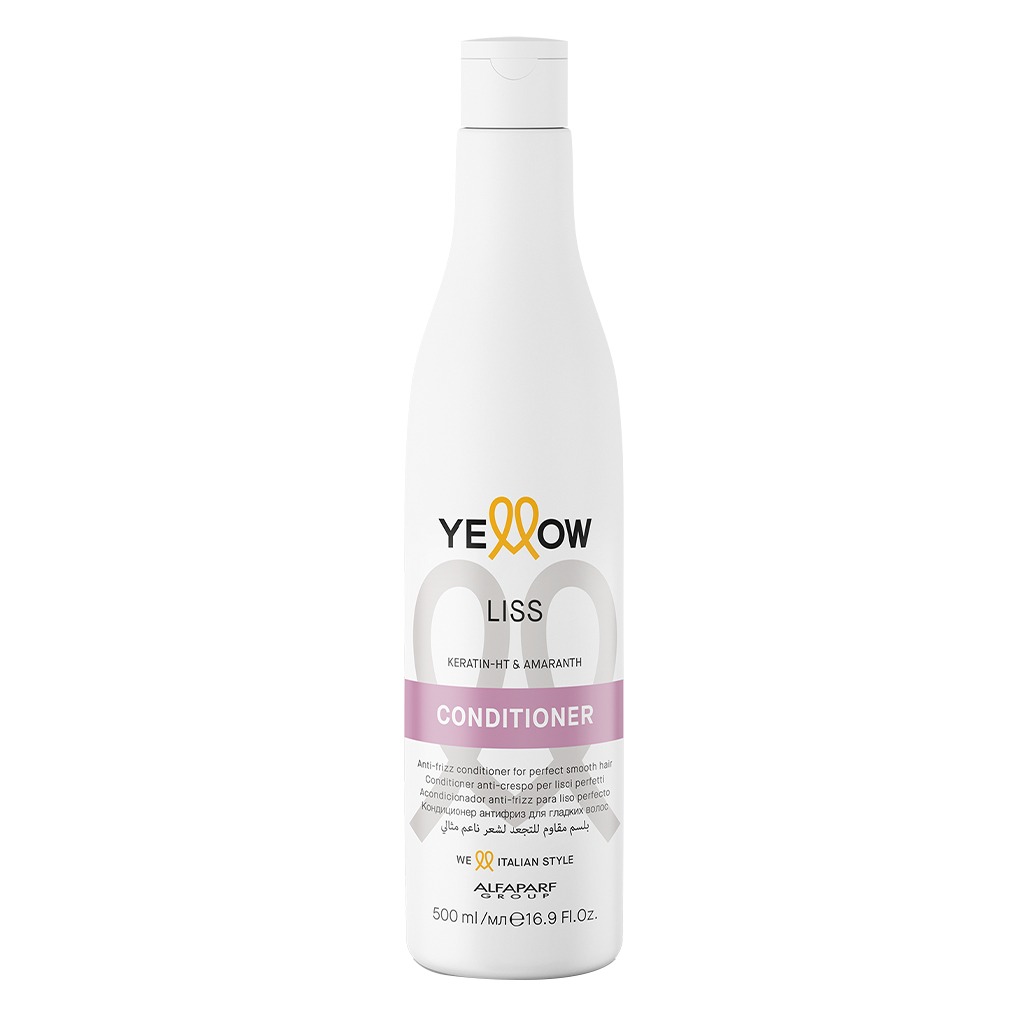 Alfaparf Yellow Liss Professional Anti-Frizz Smoothing Conditioner With Keratin HT & Amaranth For Frizz Hair 500ml