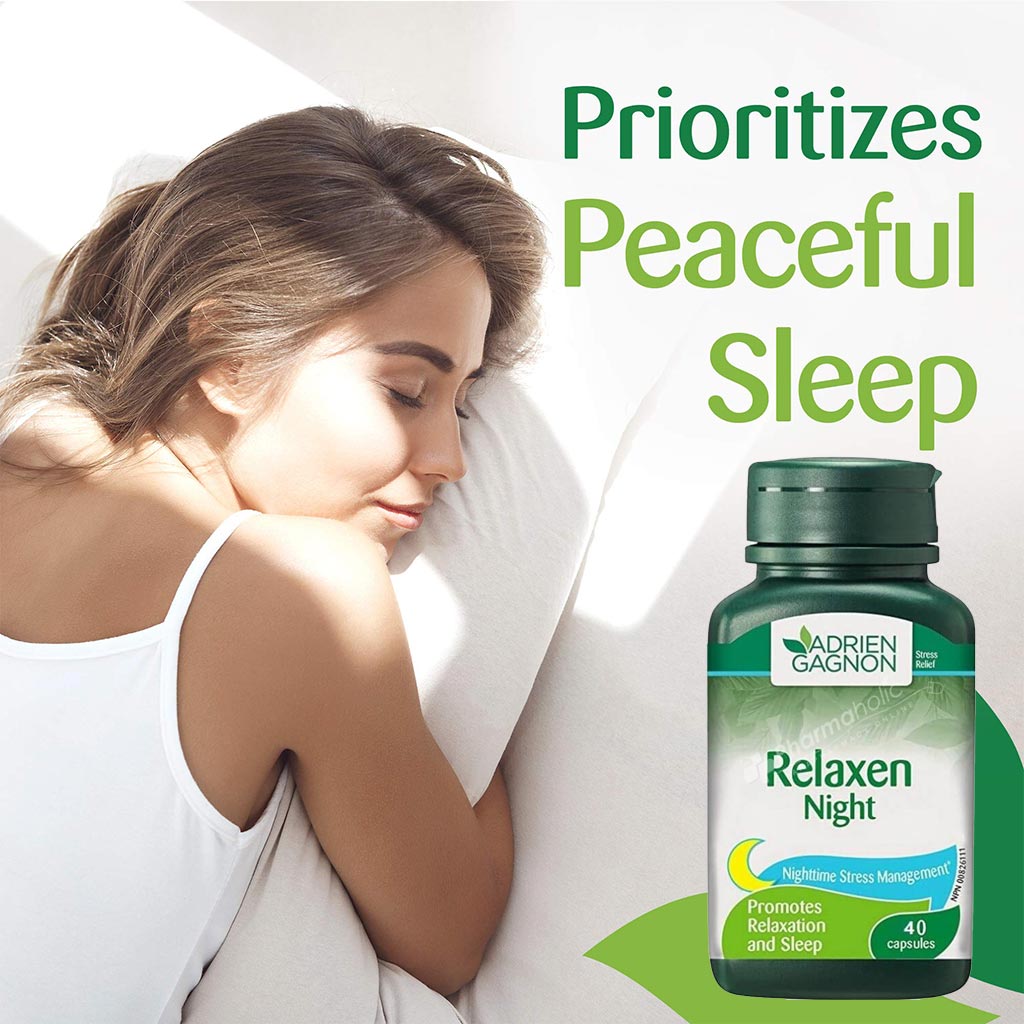 Adrien Gagnon Stress Management Relaxen Night Capsules 40's
