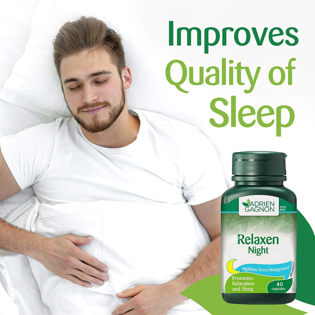 Adrien Gagnon Stress Management Relaxen Night Capsules 40's