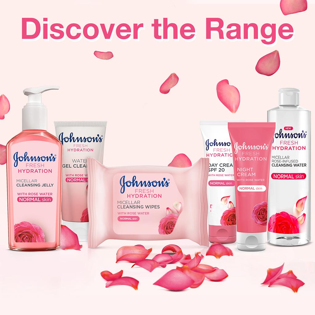 Johnson's Fresh Hydration Micellar Rose-Infused Cleansing Water For Normal Skin 400ml