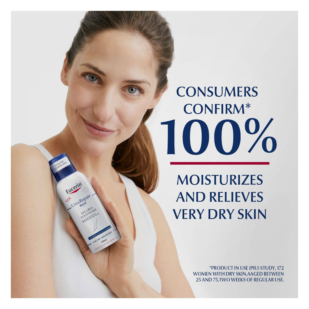 Eucerin UreaRepair Plus 10% Urea Foot Foam For Dry & Rough Foot 150ml 